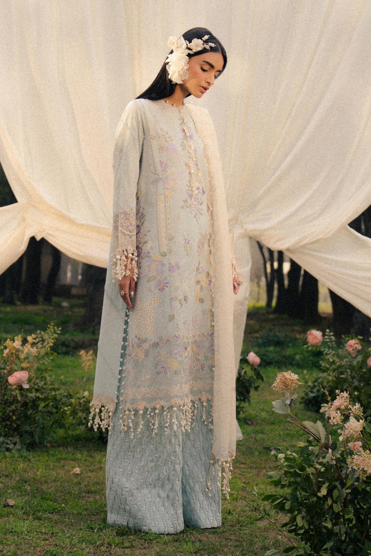 Sana Safinaz | Luxury Lawn 25 | L251-003B-3DI by Sana Safinaz - Designer Dress - Type: Ladies Clothes - Available at Libayah - 100% Original