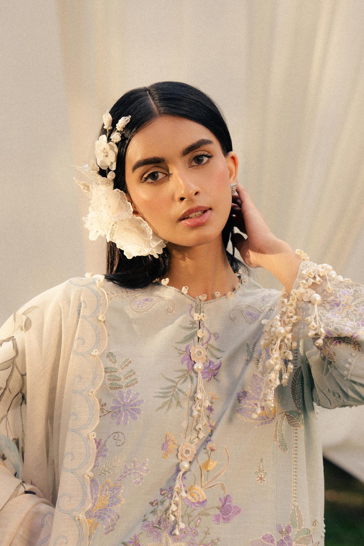 Sana Safinaz | Luxury Lawn 25 | L251-003B-3DI by Sana Safinaz - Designer Dress - Type: Ladies Clothes - Available at Libayah - 100% Original
