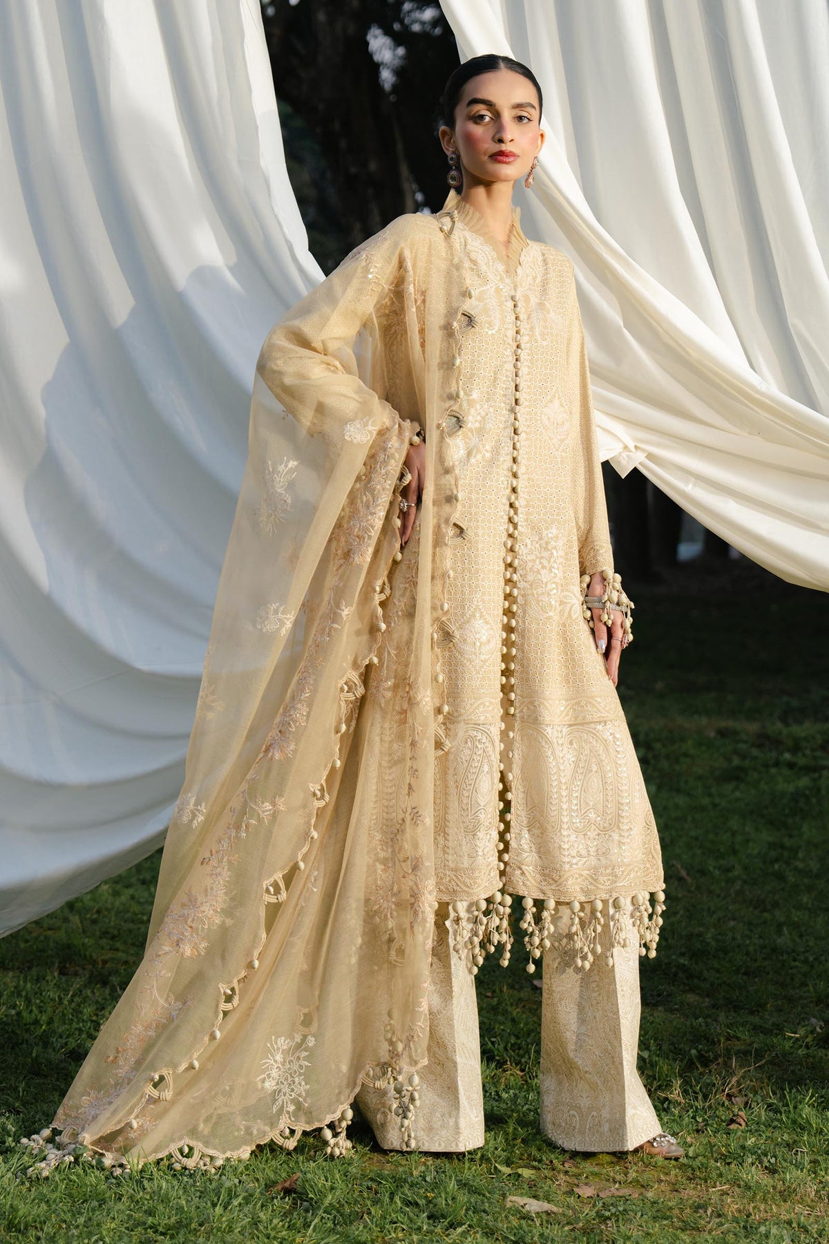 Sana Safinaz | Luxury Lawn 25 | L251-004A-3CT by Sana Safinaz - Designer Dress - Type: Ladies Clothes - Available at Libayah - 100% Original