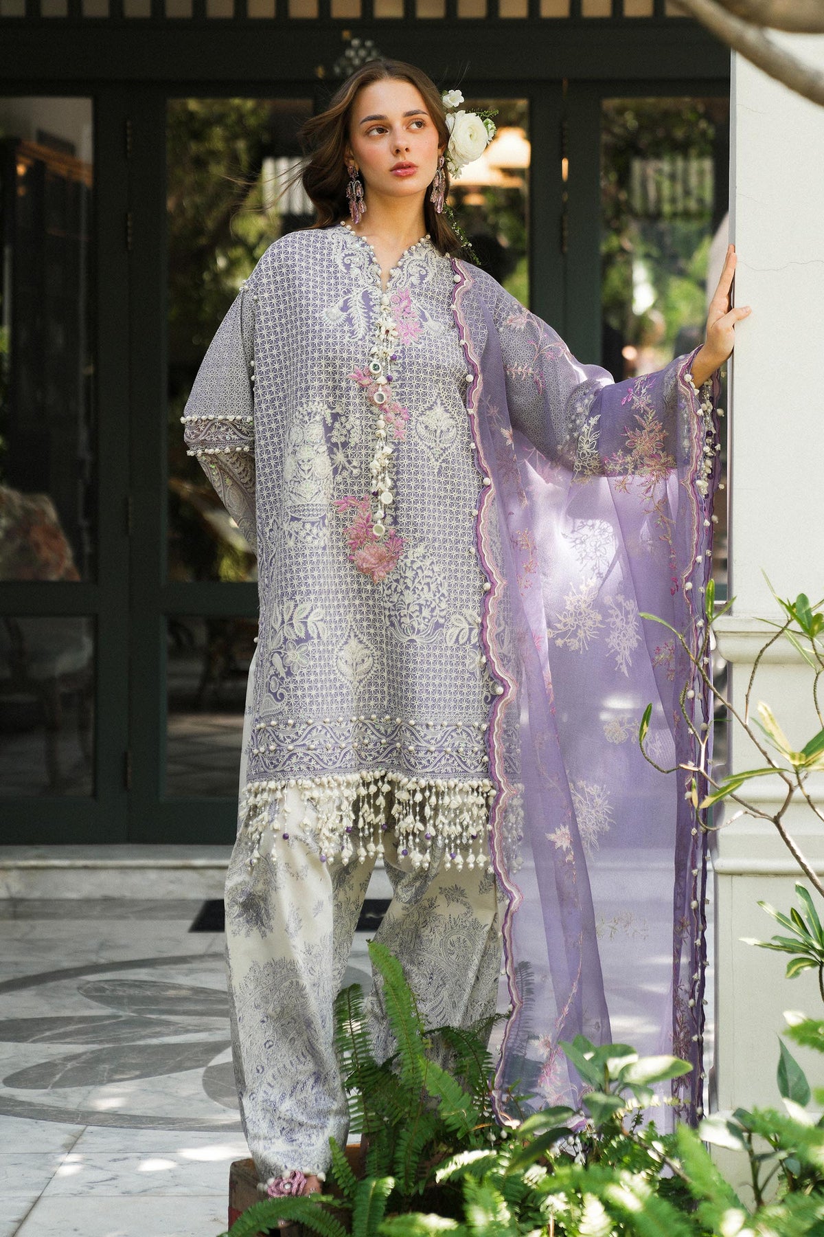 Sana Safinaz | Luxury Lawn 25 | L251-004B-3CT by Sana Safinaz - Designer Dress - Type: Ladies Clothes - Available at Libayah - 100% Original