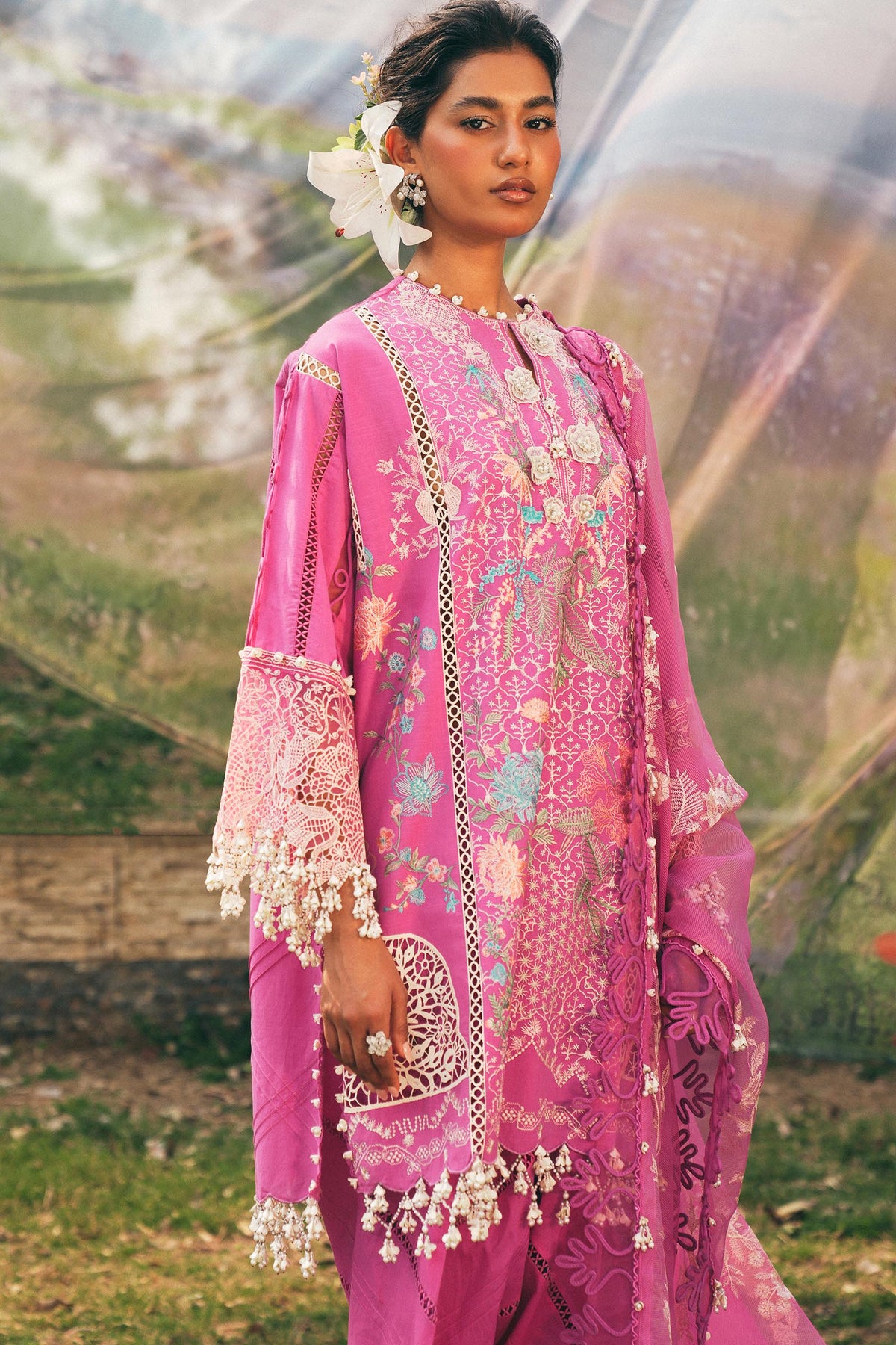 Sana Safinaz | Luxury Lawn 25 | L251-005A-3CT by Sana Safinaz - Designer Dress - Type: Ladies Clothes - Available at Libayah - 100% Original