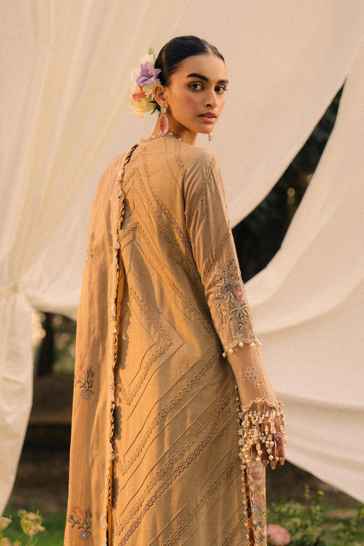 Sana Safinaz | Luxury Lawn 25 | L251-006A-3CH by Sana Safinaz - Designer Dress - Type: Ladies Clothes - Available at Libayah - 100% Original