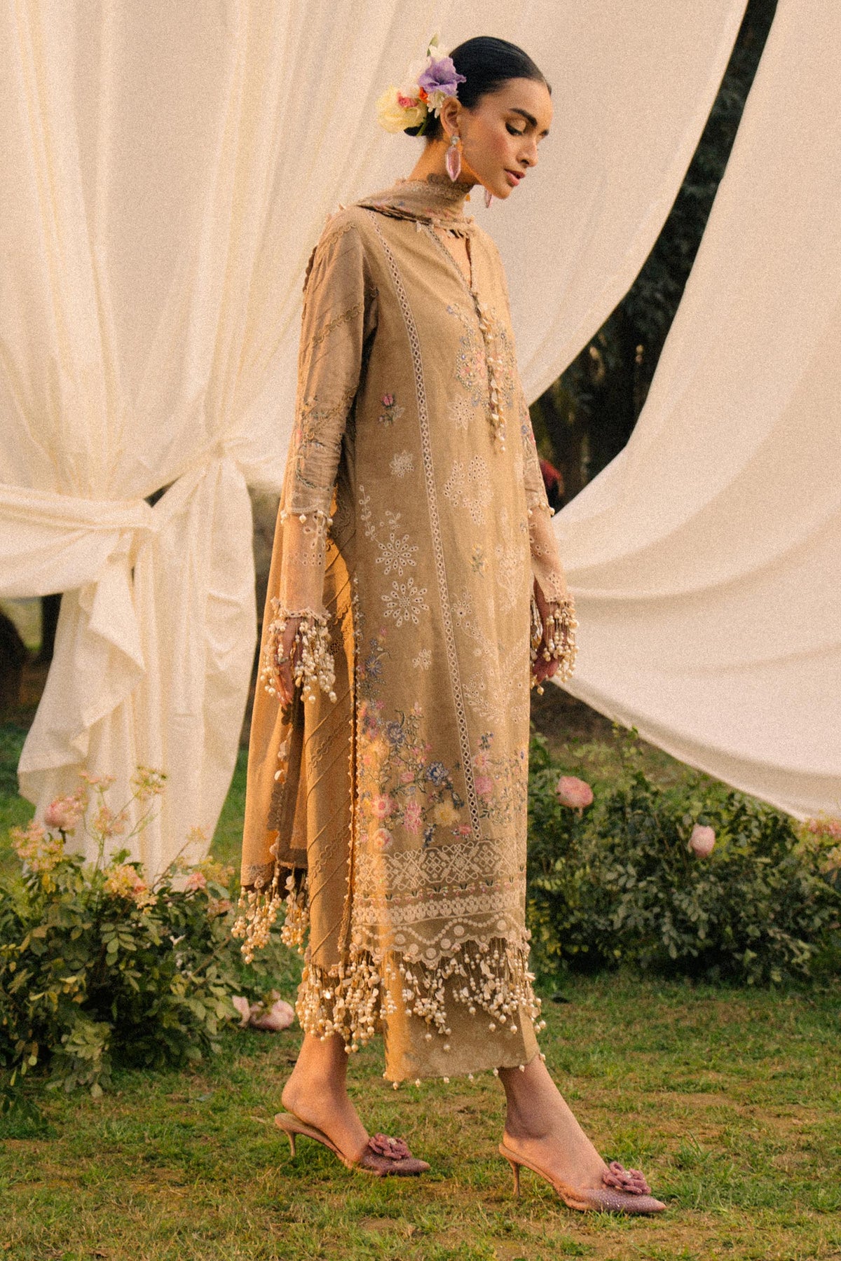 Sana Safinaz | Luxury Lawn 25 | L251-006A-3CH by Sana Safinaz - Designer Dress - Type: Ladies Clothes - Available at Libayah - 100% Original