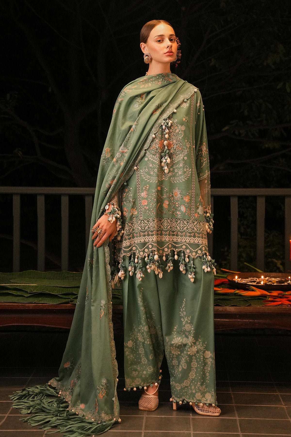 Sana Safinaz | Luxury Lawn 25 | L251-006B-3CH by Sana Safinaz - Designer Dress - Type: Ladies Clothes - Available at Libayah - 100% Original