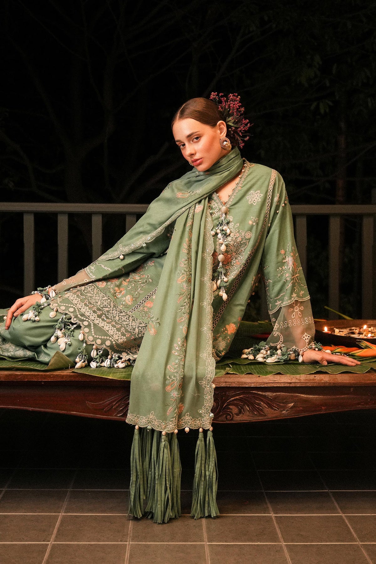 Sana Safinaz | Luxury Lawn 25 | L251-006B-3CH by Sana Safinaz - Designer Dress - Type: Ladies Clothes - Available at Libayah - 100% Original