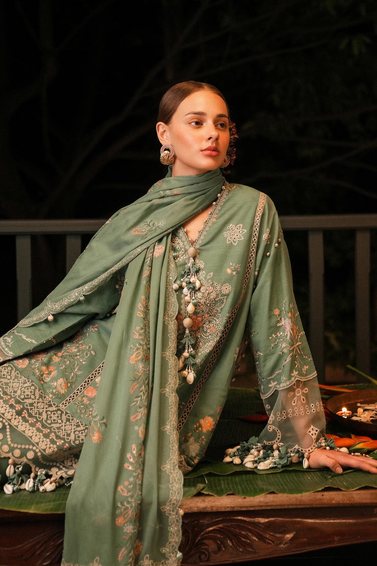 Sana Safinaz | Luxury Lawn 25 | L251-006B-3CH by Sana Safinaz - Designer Dress - Type: Ladies Clothes - Available at Libayah - 100% Original