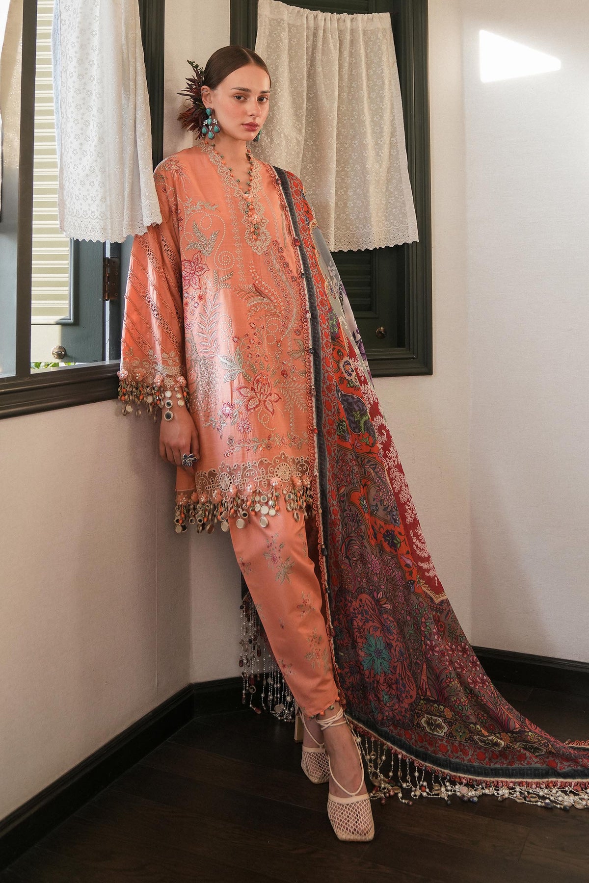 Sana Safinaz | Luxury Lawn 25 | L251-007A-3CT by Sana Safinaz - Designer Dress - Type: Ladies Clothes - Available at Libayah - 100% Original