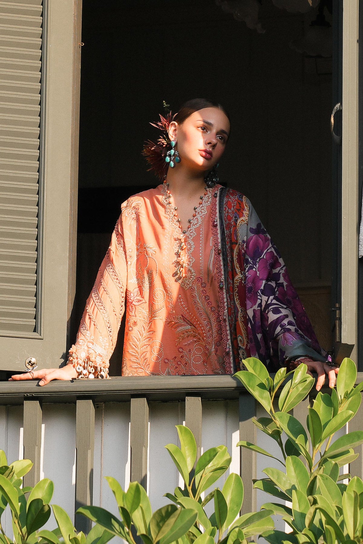 Sana Safinaz | Luxury Lawn 25 | L251-007A-3CT by Sana Safinaz - Designer Dress - Type: Ladies Clothes - Available at Libayah - 100% Original