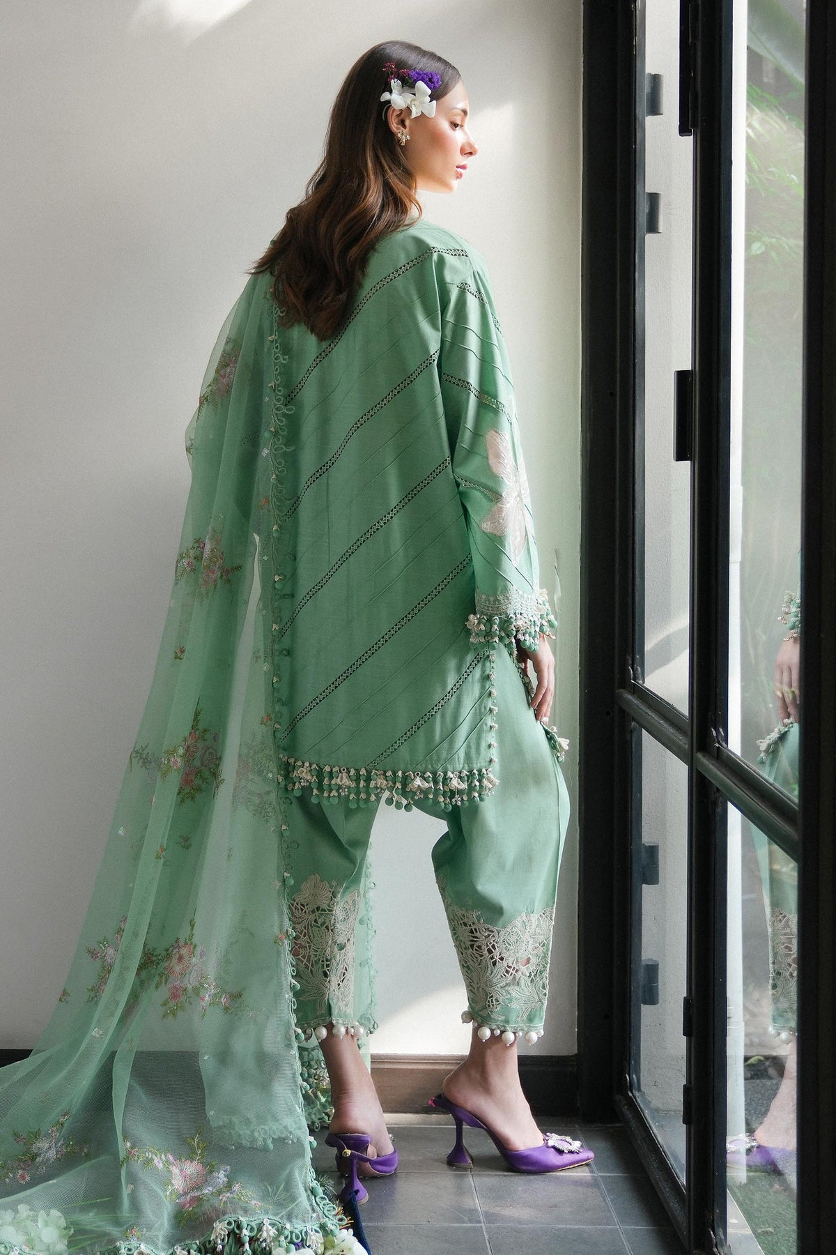 Sana Safinaz | Luxury Lawn 25 | L251-008A-3CT by Sana Safinaz - Designer Dress - Type: Ladies Clothes - Available at Libayah - 100% Original