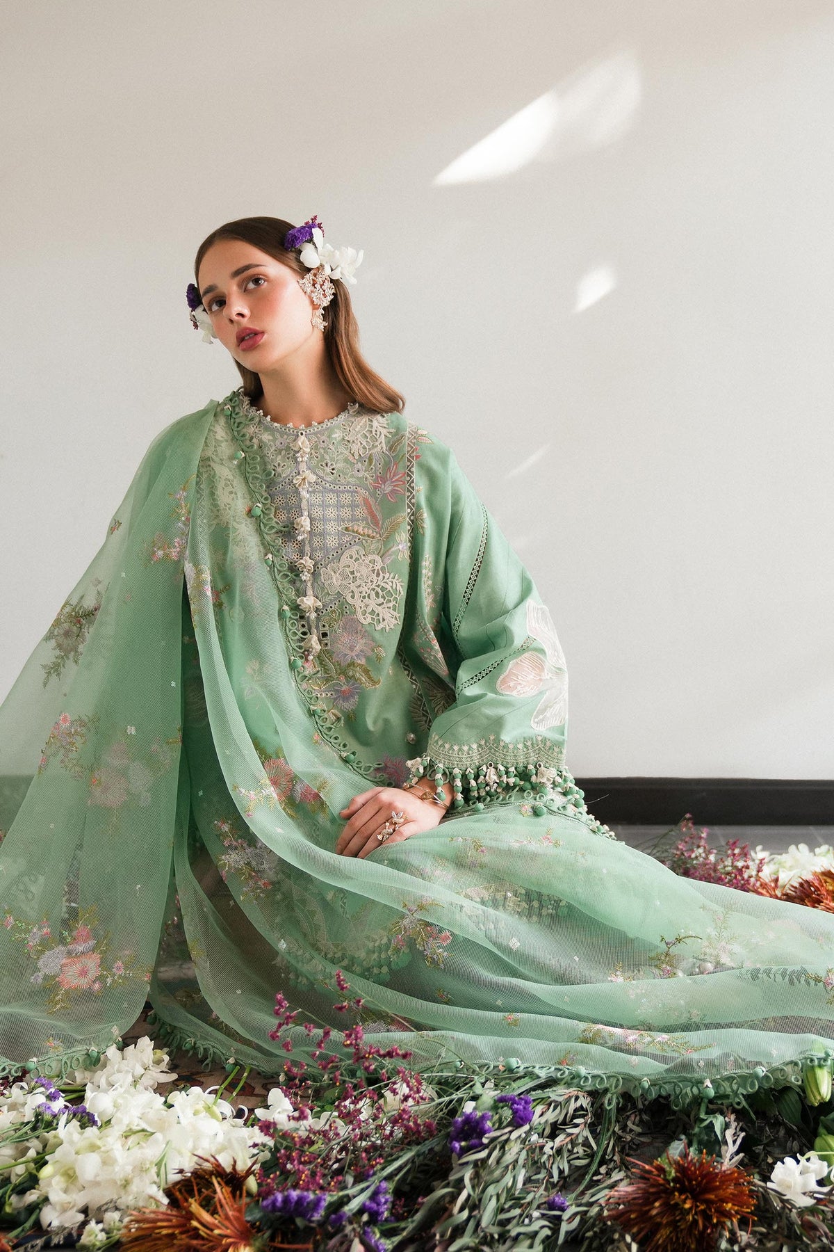 Sana Safinaz | Luxury Lawn 25 | L251-008A-3CT by Sana Safinaz - Designer Dress - Type: Ladies Clothes - Available at Libayah - 100% Original