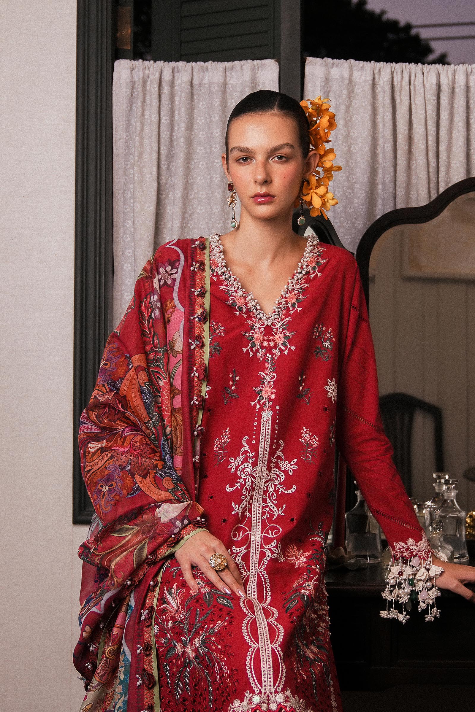 Sana Safinaz | Luxury Lawn 25 | L251-009A-3DI by Sana Safinaz - Designer Dress - Type: Ladies Clothes - Available at Libayah - 100% Original