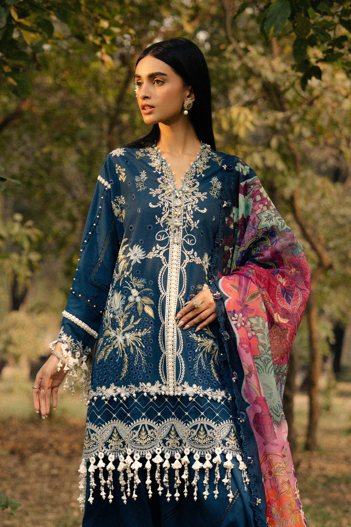 Sana Safinaz | Luxury Lawn 25 | L251-009B-3DI by Sana Safinaz - Designer Dress - Type: Ladies Clothes - Available at Libayah - 100% Original