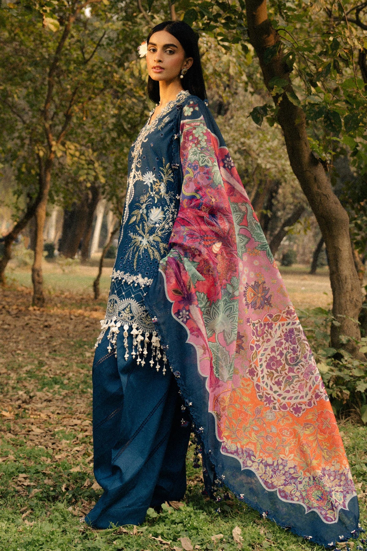 Sana Safinaz | Luxury Lawn 25 | L251-009B-3DI by Sana Safinaz - Designer Dress - Type: Ladies Clothes - Available at Libayah - 100% Original