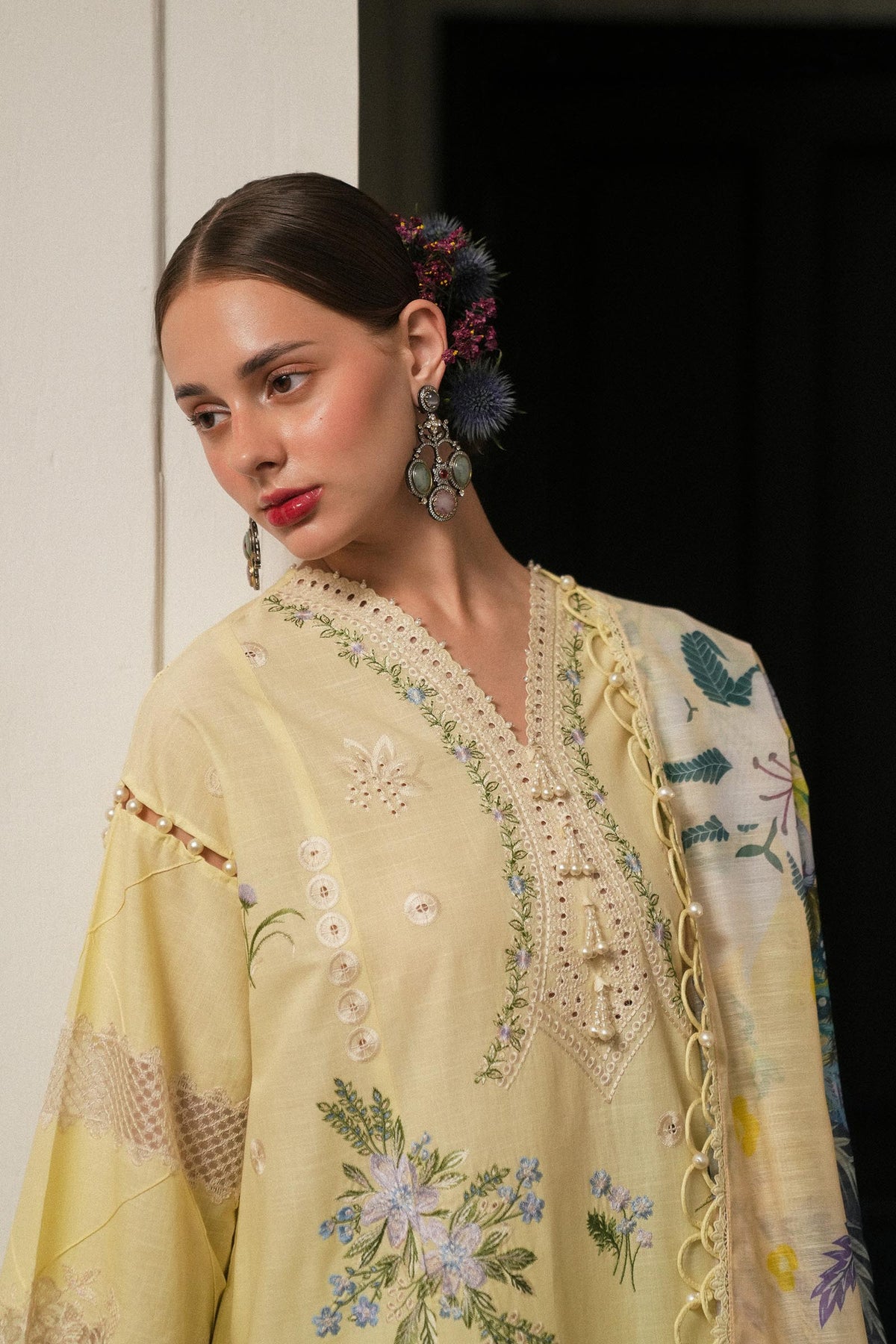 Sana Safinaz | Luxury Lawn 25 | L251-010A-3DI by Sana Safinaz - Designer Dress - Type: Ladies Clothes - Available at Libayah - 100% Original