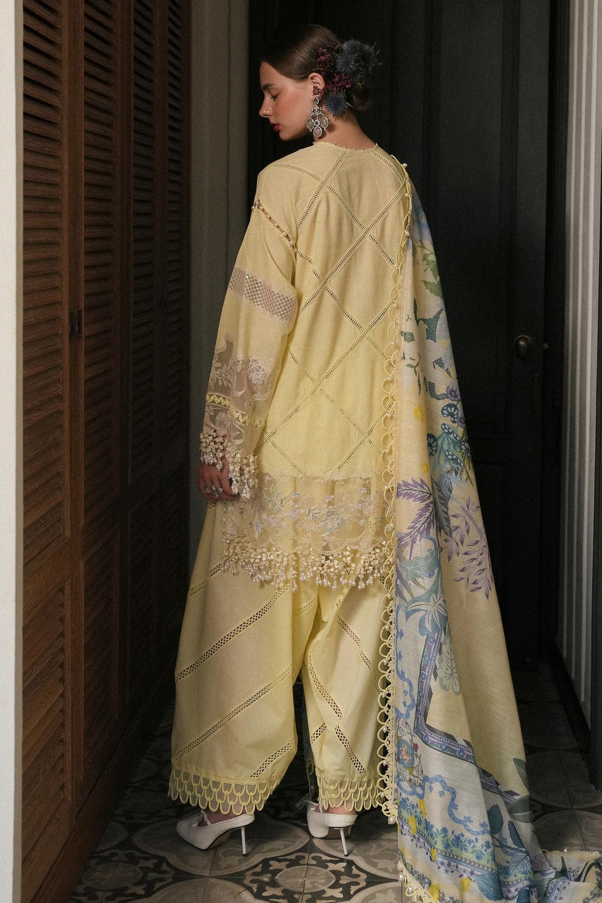 Sana Safinaz | Luxury Lawn 25 | L251-010A-3DI by Sana Safinaz - Designer Dress - Type: Ladies Clothes - Available at Libayah - 100% Original