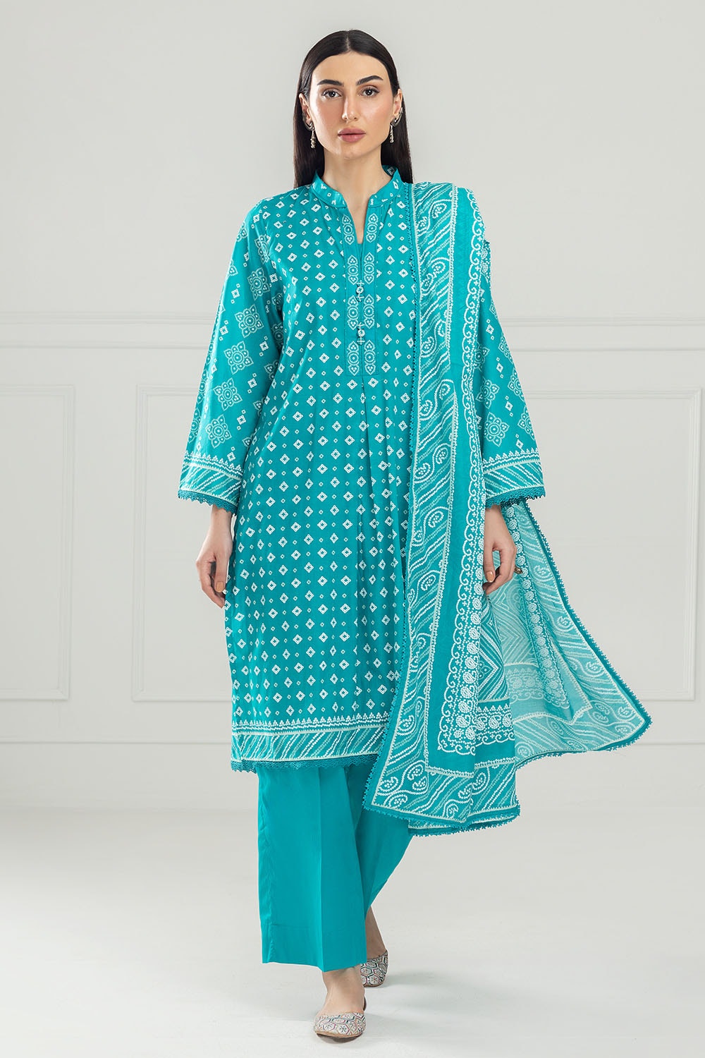 Gul Ahmed | Chunri Lawn 25 | CL-52178 B by Gul Ahmed - Designer Dress - Type: Ladies Clothes - Available at Libayah - 100% Original