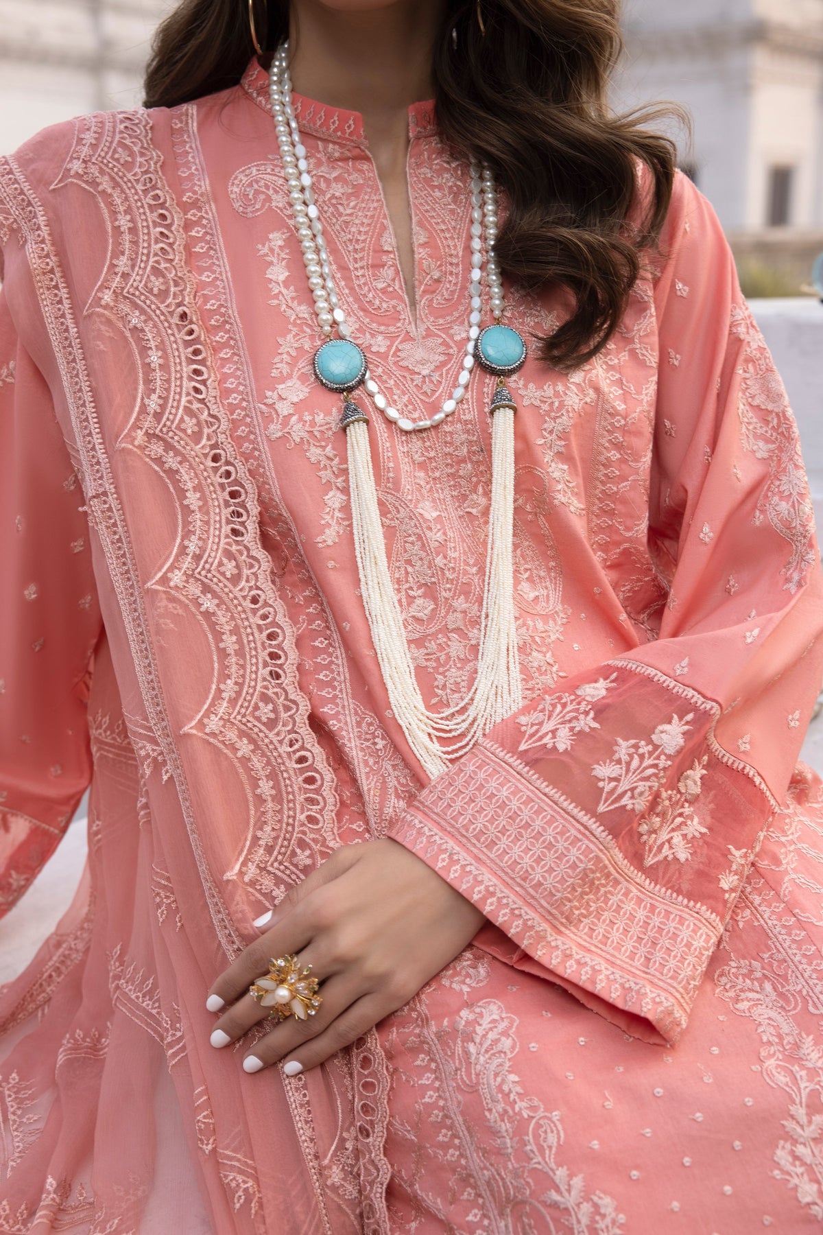LSM | Spring Embroidered 24 | A-3 by LSM - Designer Dress - Type: Ladies Clothes - Available at Libayah - 100% Original