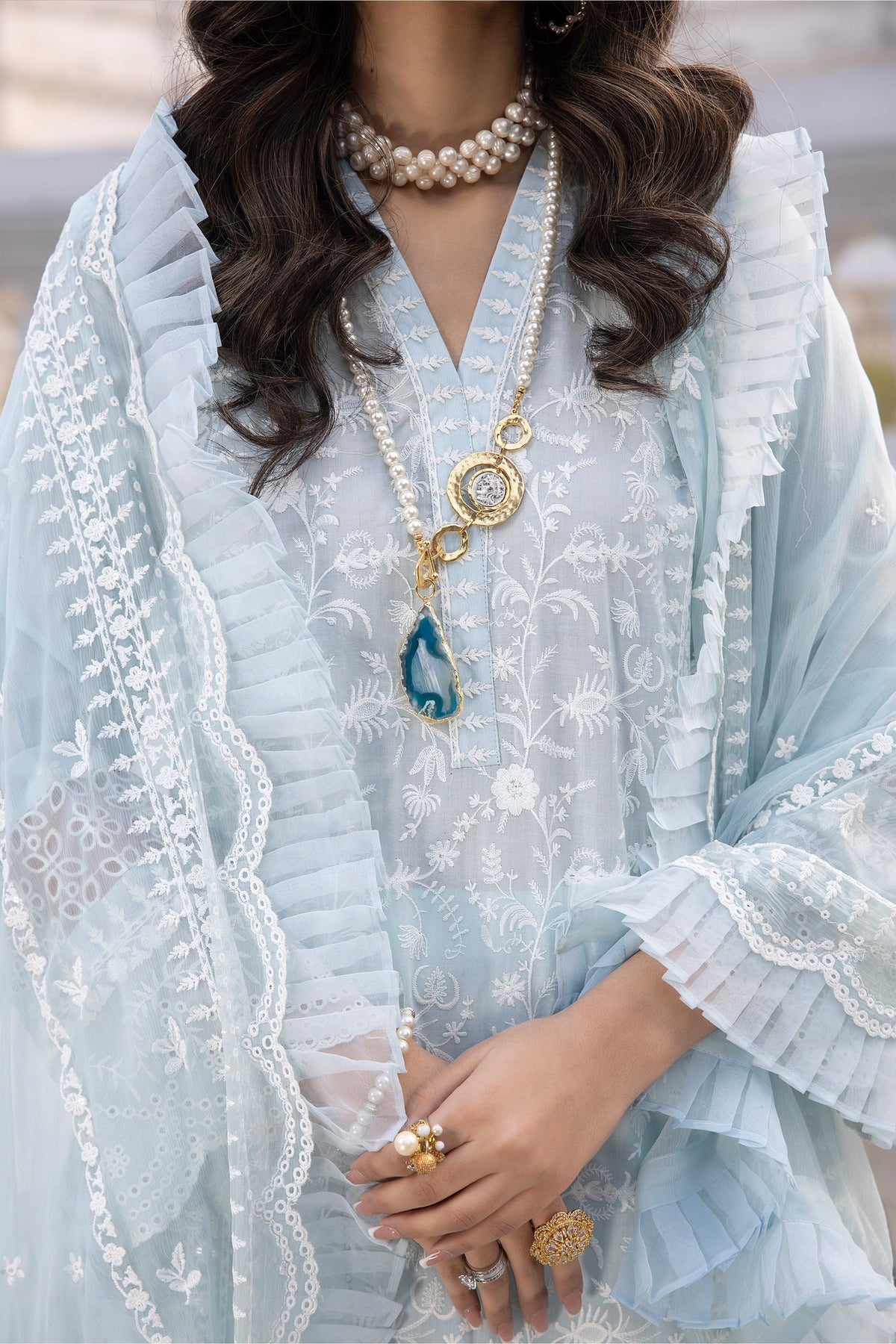 LSM | Spring Embroidered 24 | A-8 by LSM - Designer Dress - Type: Ladies Clothes - Available at Libayah - 100% Original