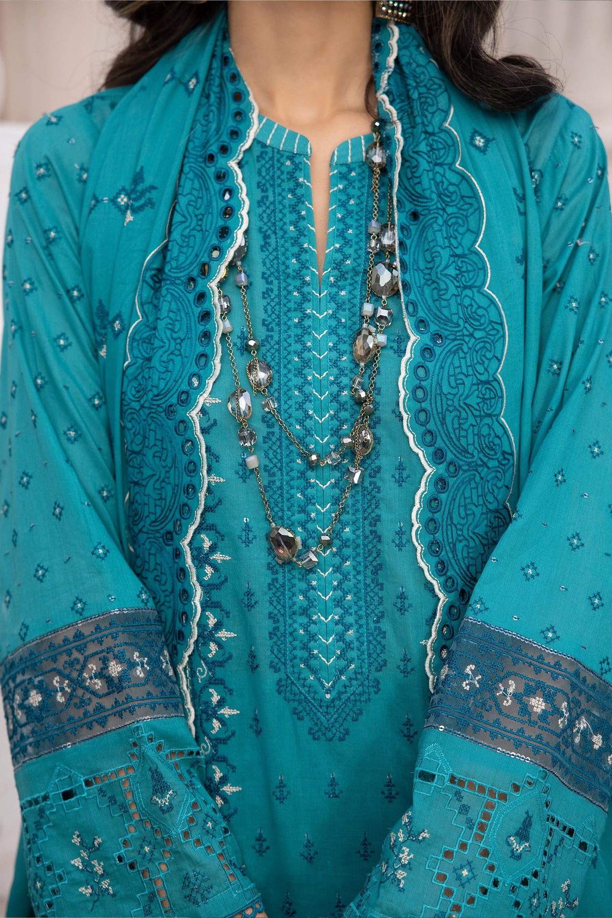 LSM | Spring Embroidered 24 | A-5 by LSM - Designer Dress - Type: Ladies Clothes - Available at Libayah - 100% Original