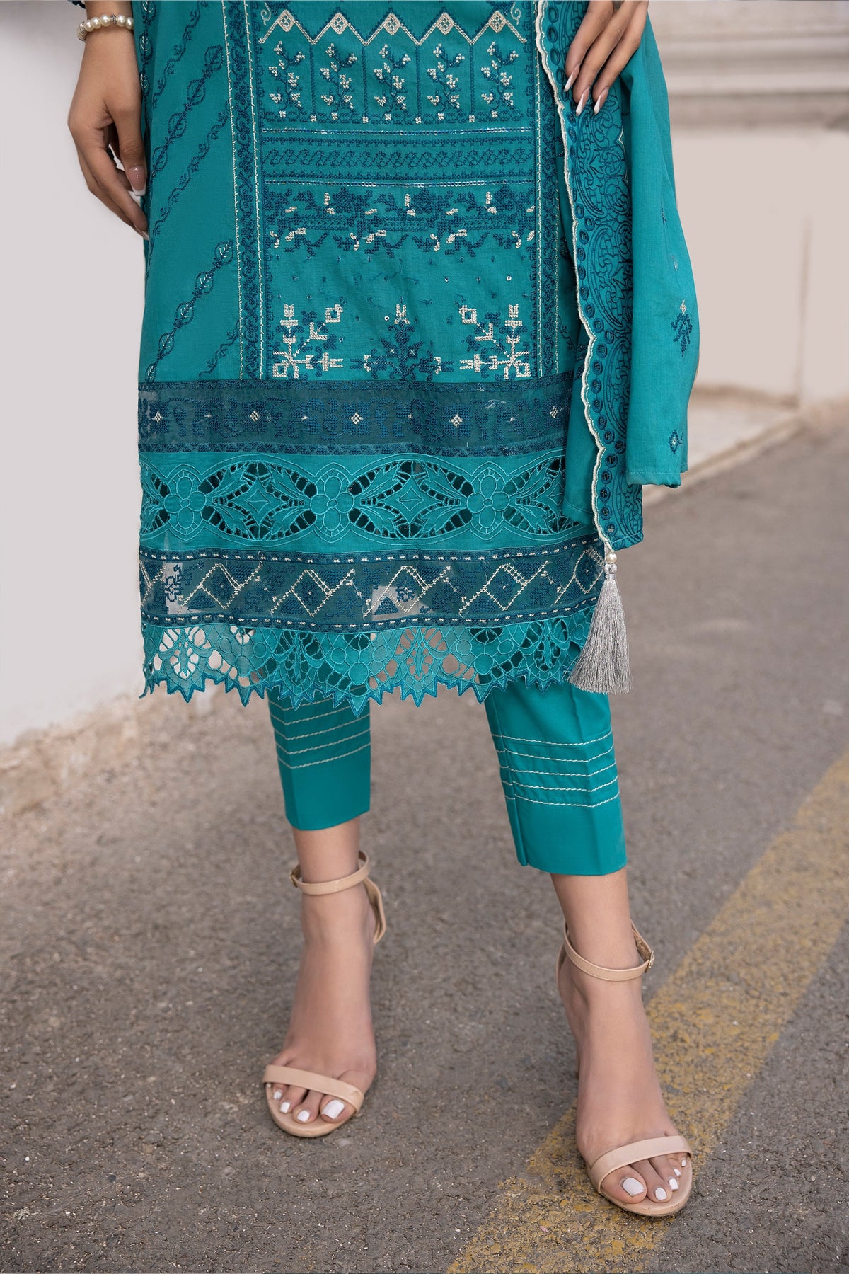 LSM | Spring Embroidered 24 | A-5 by LSM - Designer Dress - Type: Ladies Clothes - Available at Libayah - 100% Original