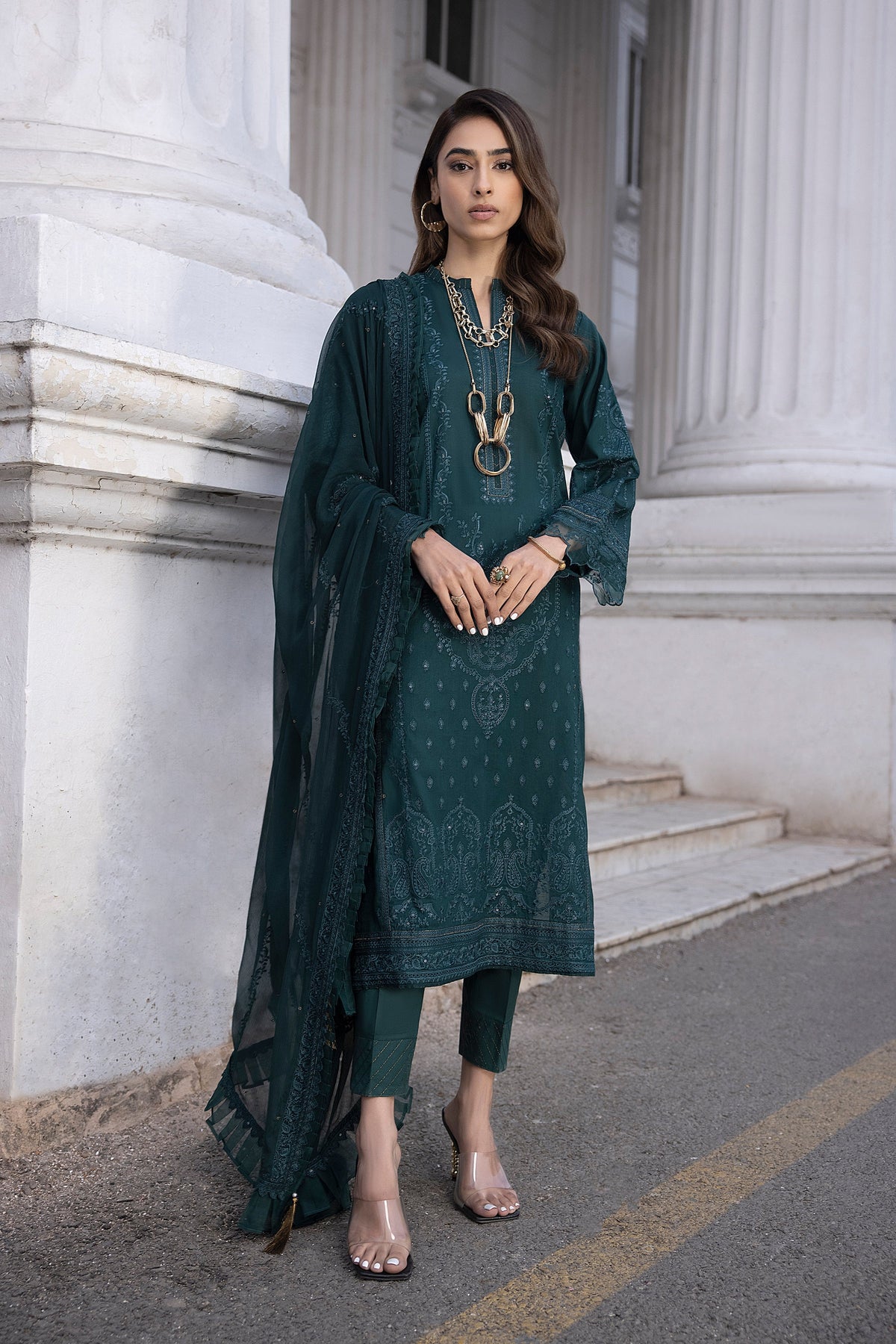 LSM | Spring Embroidered 24 | A-13 by LSM - Designer Dress - Type: Ladies Clothes - Available at Libayah - 100% Original