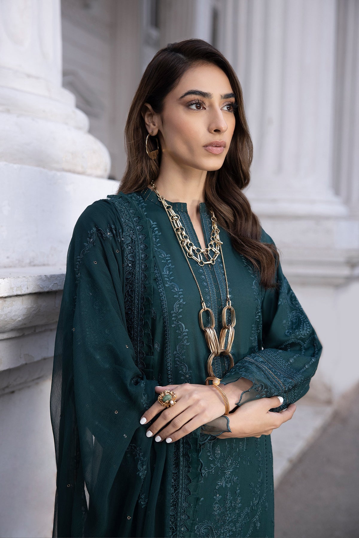 LSM | Spring Embroidered 24 | A-13 by LSM - Designer Dress - Type: Ladies Clothes - Available at Libayah - 100% Original