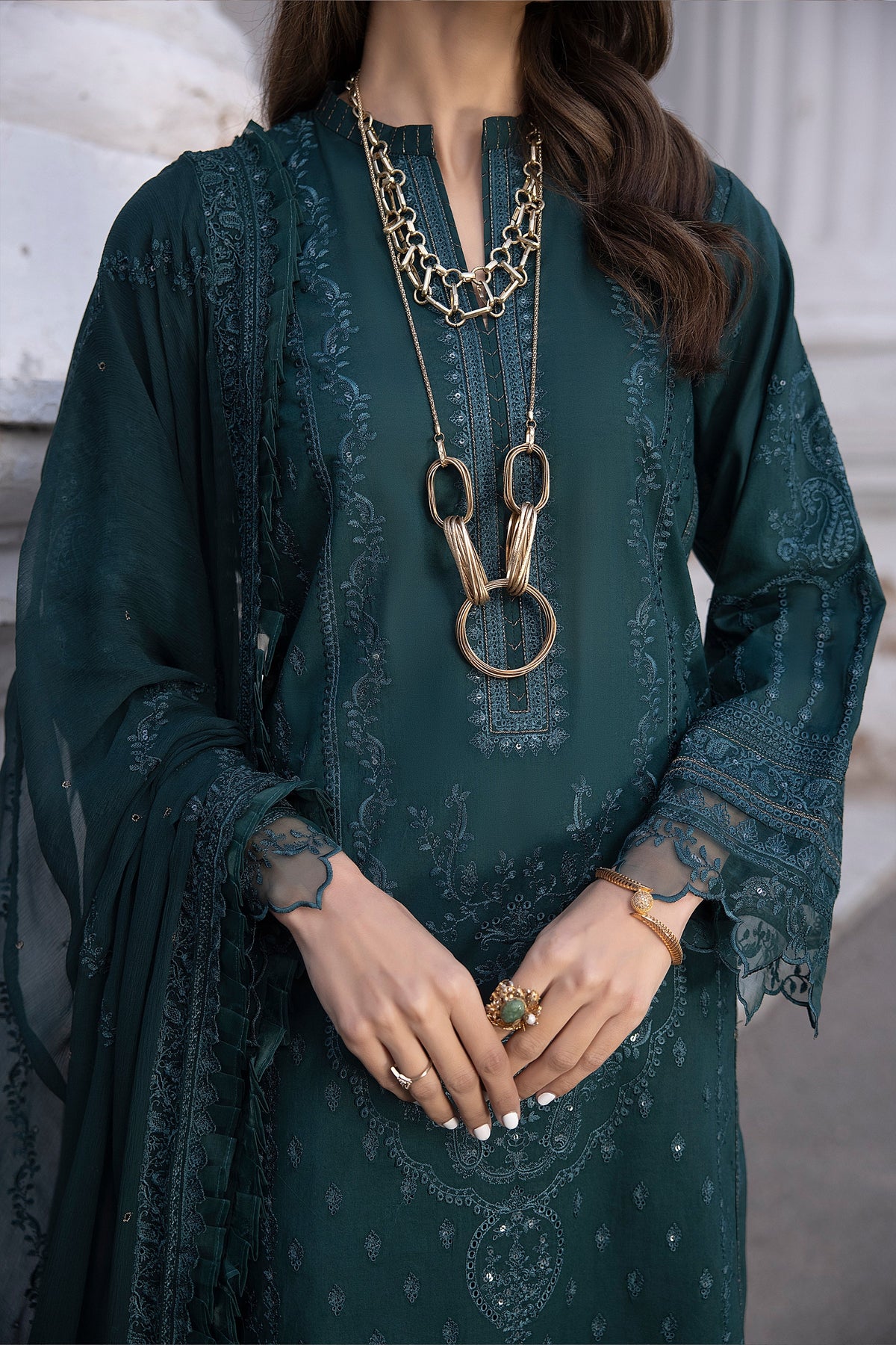LSM | Spring Embroidered 24 | A-13 by LSM - Designer Dress - Type: Ladies Clothes - Available at Libayah - 100% Original