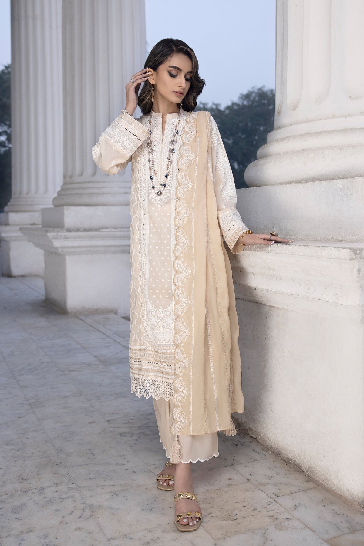 LSM | Spring Embroidered 24 | A-6 by LSM - Designer Dress - Type: Ladies Clothes - Available at Libayah - 100% Original
