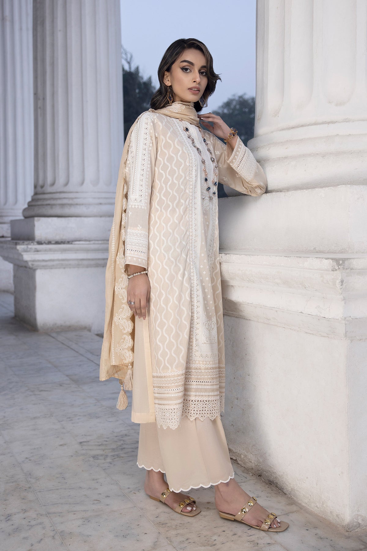 LSM | Spring Embroidered 24 | A-6 by LSM - Designer Dress - Type: Ladies Clothes - Available at Libayah - 100% Original