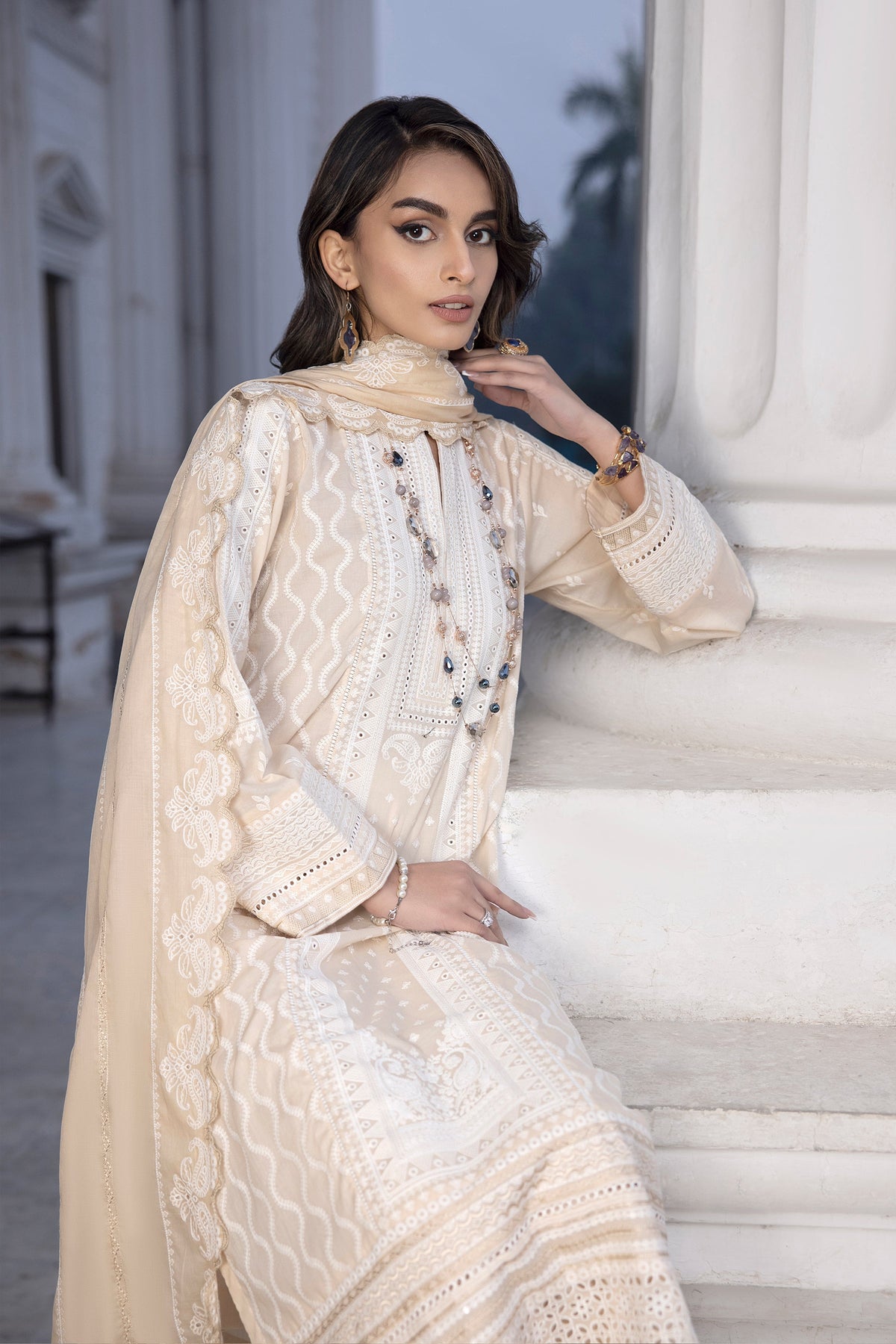 LSM | Spring Embroidered 24 | A-6 by LSM - Designer Dress - Type: Ladies Clothes - Available at Libayah - 100% Original