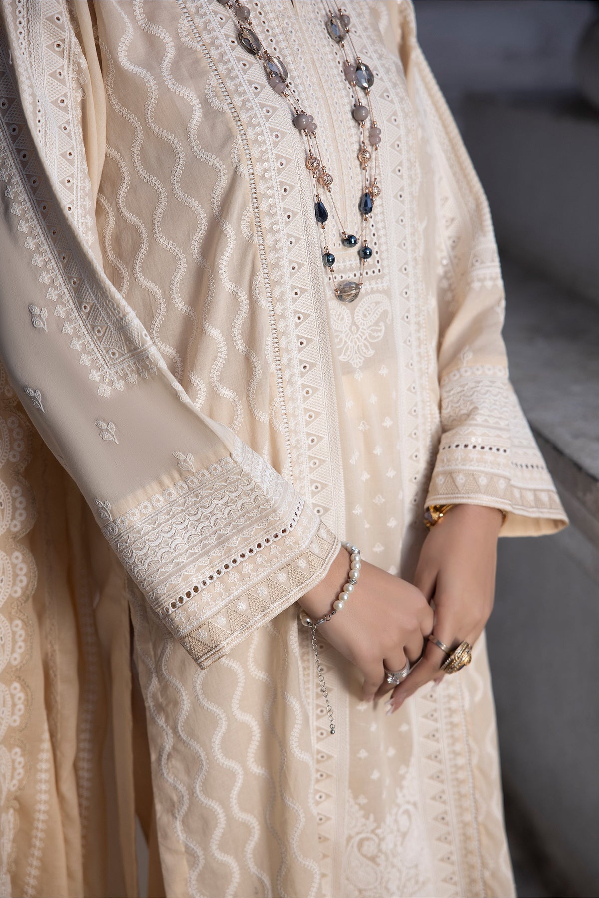 LSM | Spring Embroidered 24 | A-6 by LSM - Designer Dress - Type: Ladies Clothes - Available at Libayah - 100% Original