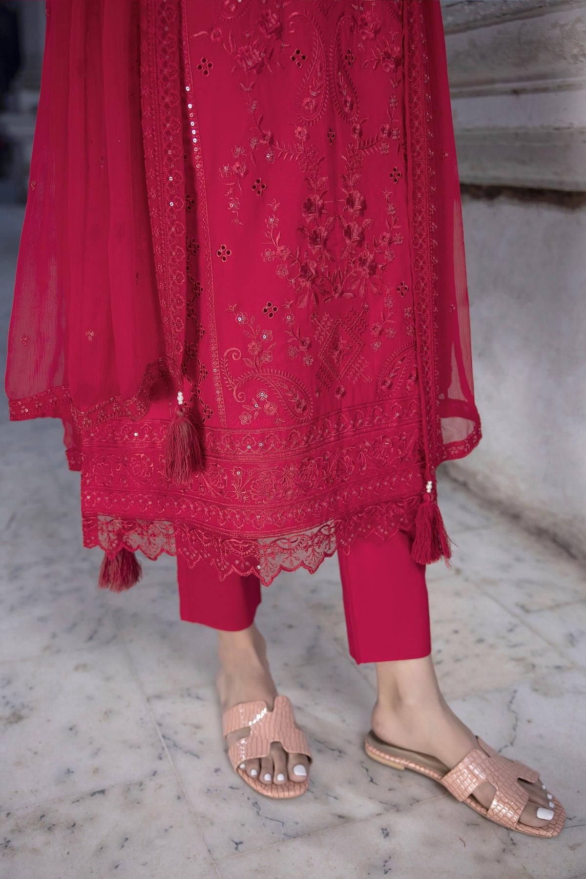 LSM | Spring Embroidered 24 | A-15 by LSM - Designer Dress - Type: Ladies Clothes - Available at Libayah - 100% Original