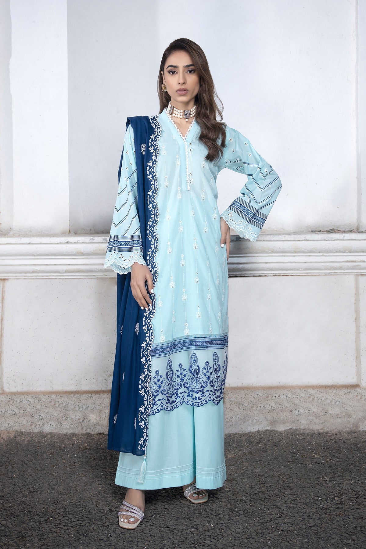 LSM | Spring Embroidered 24 | A-1 by LSM - Designer Dress - Type: Ladies Clothes - Available at Libayah - 100% Original