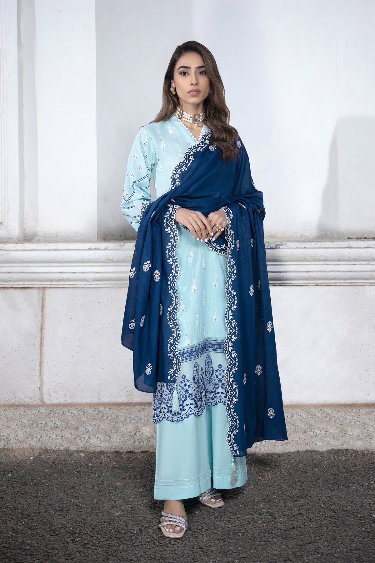 LSM | Spring Embroidered 24 | A-1 by LSM - Designer Dress - Type: Ladies Clothes - Available at Libayah - 100% Original
