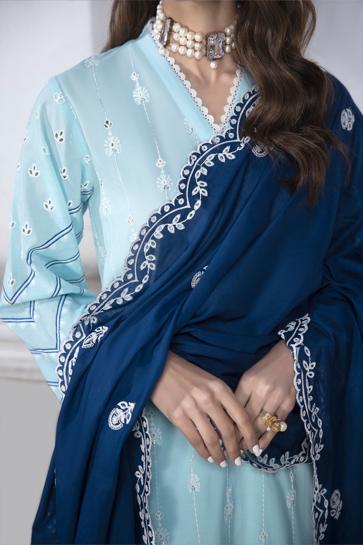 LSM | Spring Embroidered 24 | A-1 by LSM - Designer Dress - Type: Ladies Clothes - Available at Libayah - 100% Original