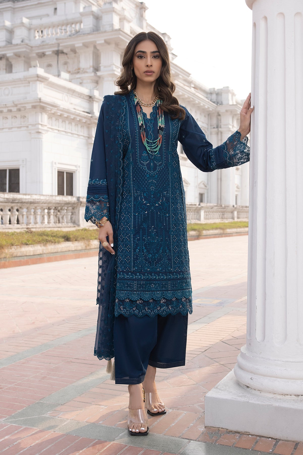 LSM | Spring Embroidered 24 | A-14 by LSM - Designer Dress - Type: Ladies Clothes - Available at Libayah - 100% Original