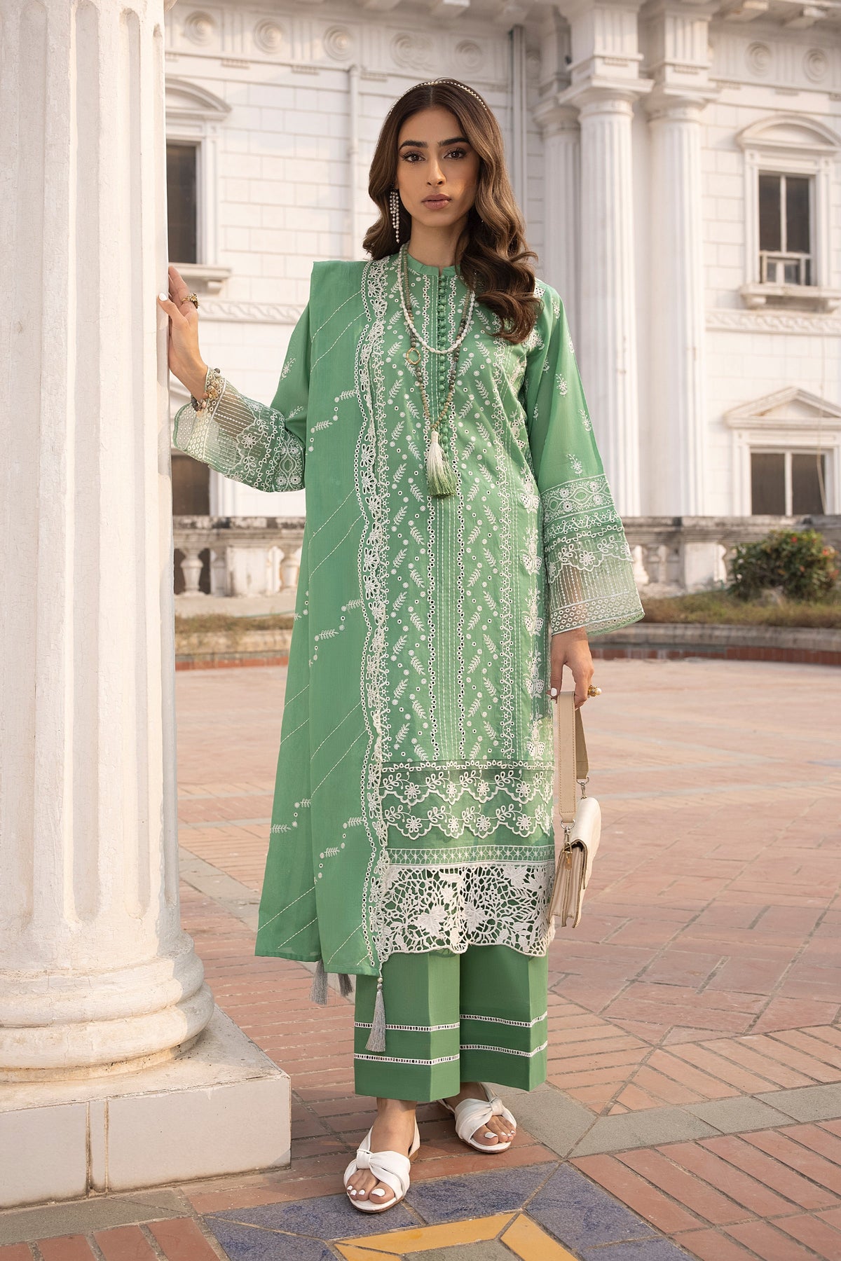 LSM | Spring Embroidered 24 | A-2 by LSM - Designer Dress - Type: Ladies Clothes - Available at Libayah - 100% Original