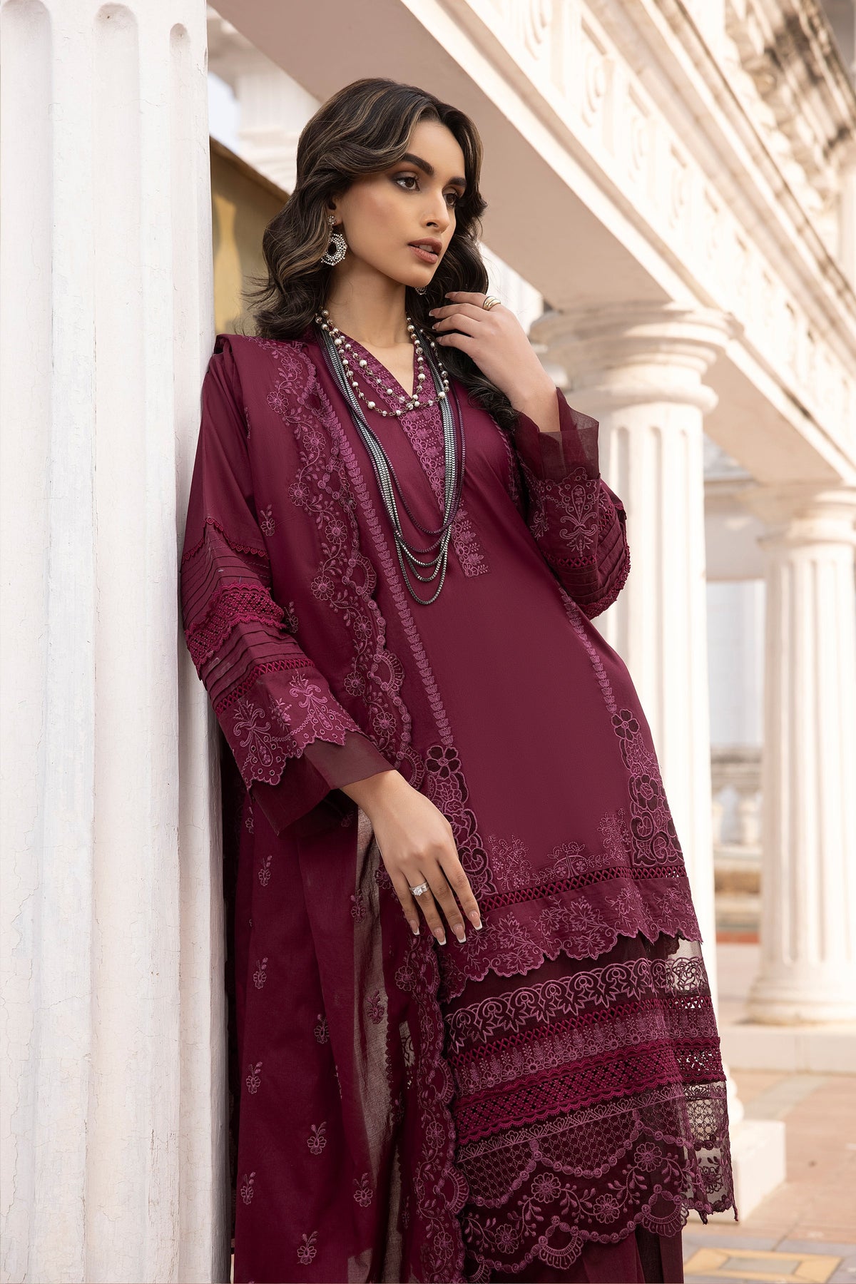 LSM | Spring Embroidered 24 | A-9 by LSM - Designer Dress - Type: Ladies Clothes - Available at Libayah - 100% Original