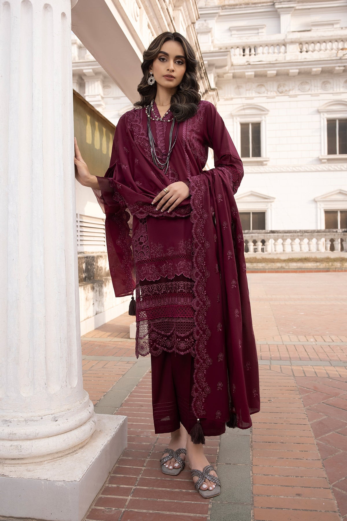 LSM | Spring Embroidered 24 | A-9 by LSM - Designer Dress - Type: Ladies Clothes - Available at Libayah - 100% Original