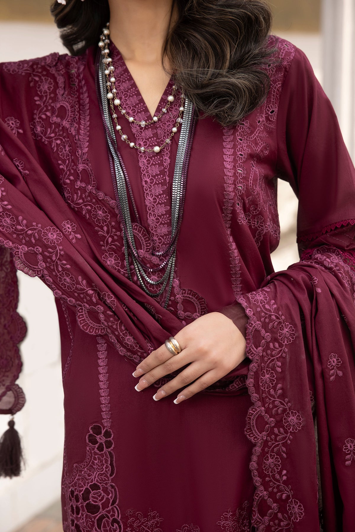 LSM | Spring Embroidered 24 | A-9 by LSM - Designer Dress - Type: Ladies Clothes - Available at Libayah - 100% Original