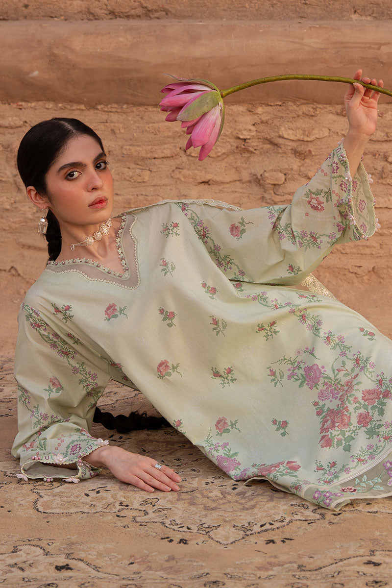 Cross Stitch | Eid Lawn Edit 25 | CITRINE AURA by Cross Stitch - Designer Dress - Type: Ladies Clothes - Available at Libayah - 100% Original