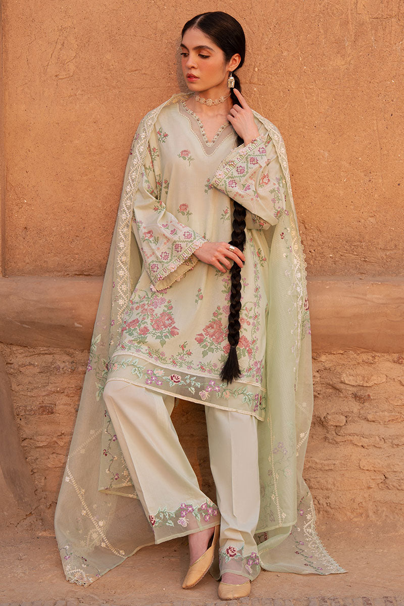 Cross Stitch | Eid Lawn Edit 25 | CITRINE AURA by Cross Stitch - Designer Dress - Type: Ladies Clothes - Available at Libayah - 100% Original