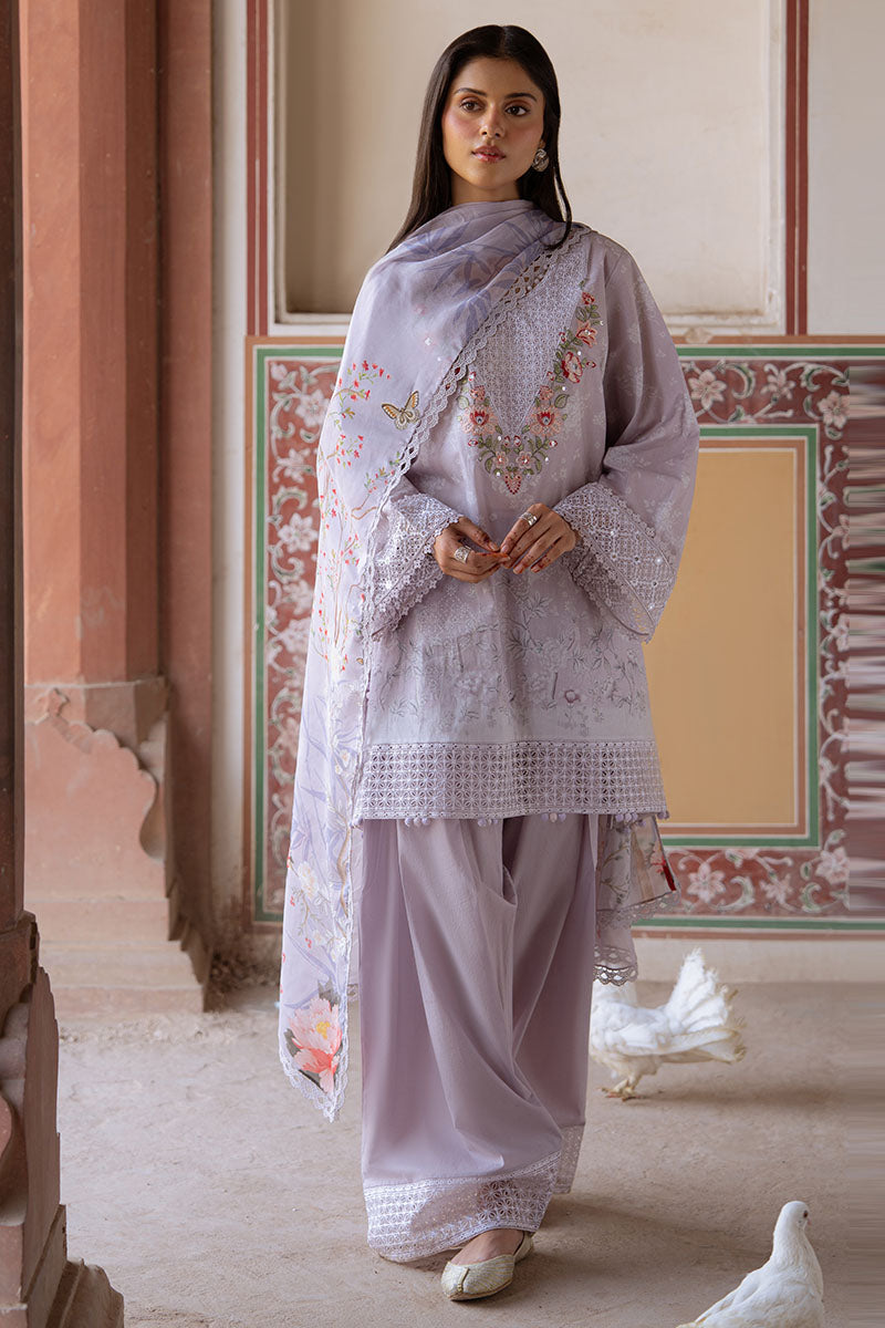 Cross Stitch | Eid Lawn Edit 25 | VIOLET POSY by Cross Stitch - Designer Dress - Type: Ladies Clothes - Available at Libayah - 100% Original