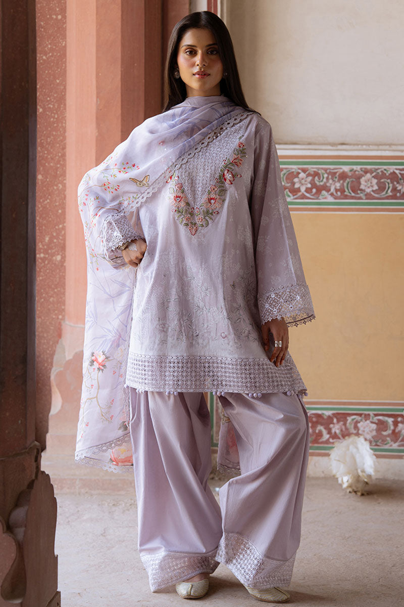 Cross Stitch | Eid Lawn Edit 25 | VIOLET POSY by Cross Stitch - Designer Dress - Type: Ladies Clothes - Available at Libayah - 100% Original