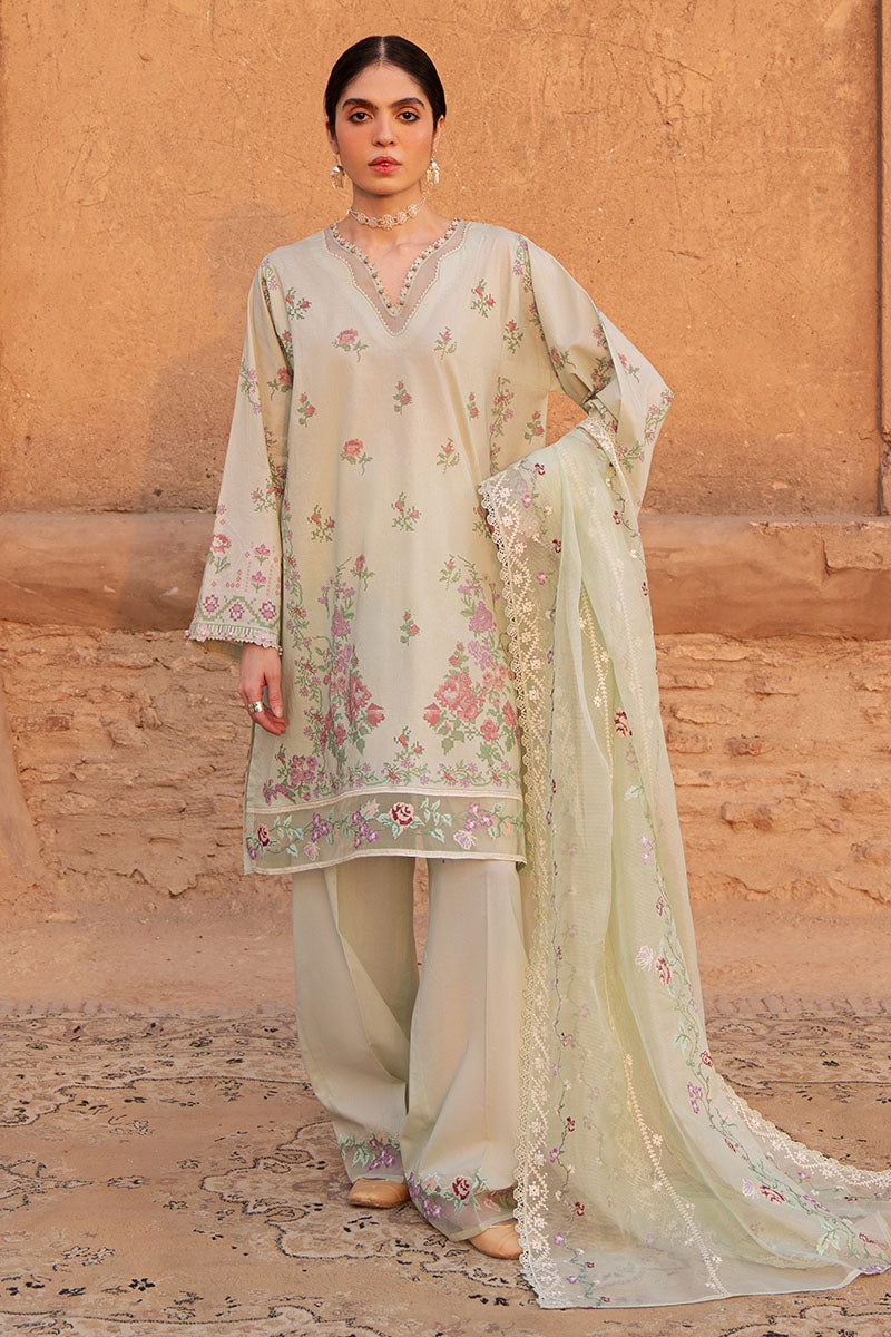 Cross Stitch | Eid Lawn Edit 25 | CITRINE AURA by Cross Stitch - Designer Dress - Type: Ladies Clothes - Available at Libayah - 100% Original