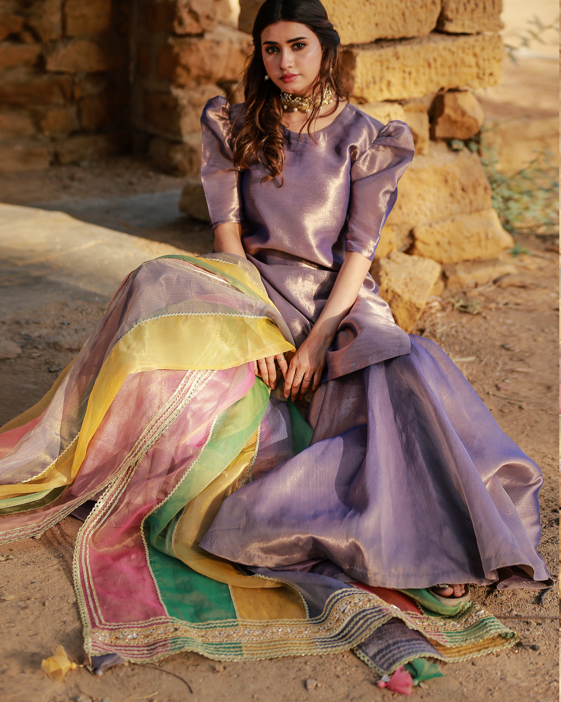 Zar | Gharara Formals | Purple by Zar - Designer Dress - Type: Ladies Clothes - Available at Libayah - 100% Original