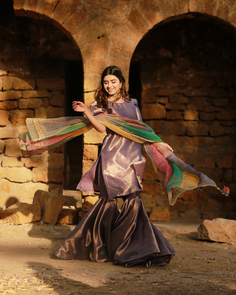 Zar | Gharara Formals | Purple by Zar - Designer Dress - Type: Ladies Clothes - Available at Libayah - 100% Original