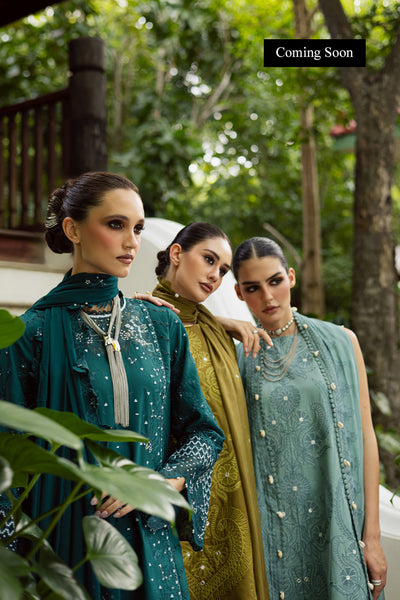 Marjjan | Lovella Winter 25 | MEV-43 A (OLIVE) by Marjjan - Designer Dress  - Type : Ladies Clothes - Available at Libayah - 100% Original 