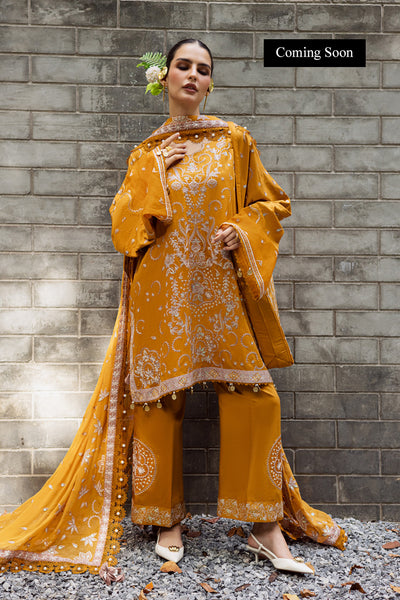 Marjjan | Lovella Winter 25 |MEV-45 A (MUSTARD) by Marjjan - Designer Dress  - Type : Ladies Clothes - Available at Libayah - 100% Original 