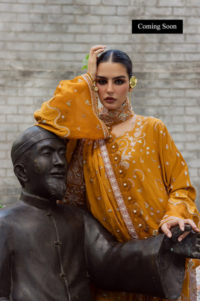 Marjjan | Lovella Winter 25 |MEV-45 A (MUSTARD) by Marjjan - Designer Dress  - Type : Ladies Clothes - Available at Libayah - 100% Original 